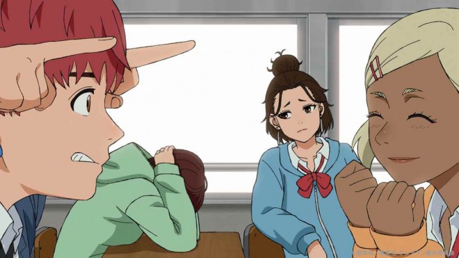 Jiji (Jin Enjoji) and Momo's friends